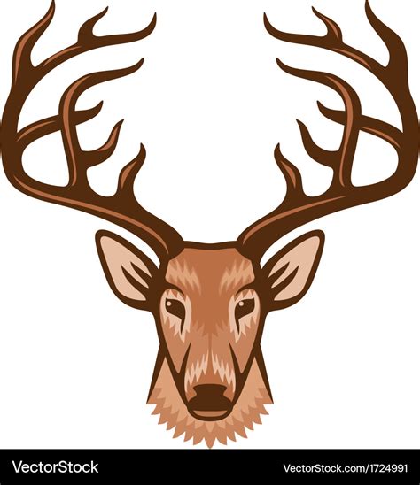 Deer head Royalty Free Vector Image - VectorStock