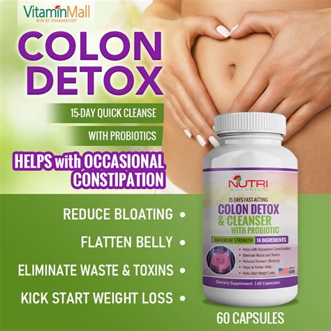 Colon Detox & Cleanser + Probiotics - Relief Constipation, Bloating - VitaminMall