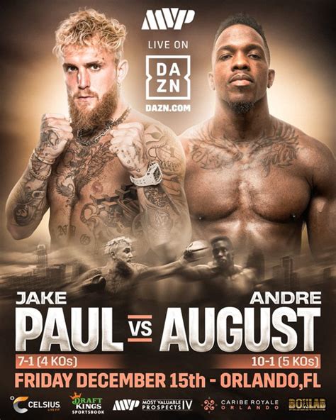 Jake Paul vs Andre August fight date, start time, LIVESTREAM