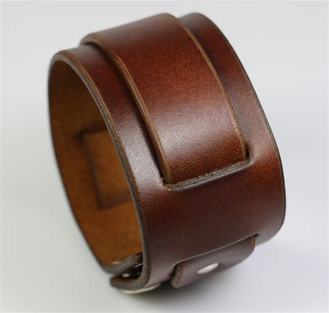 Leather Wristbands and Bracelets for Men and Women | men's brown wristband | Leatherpunk