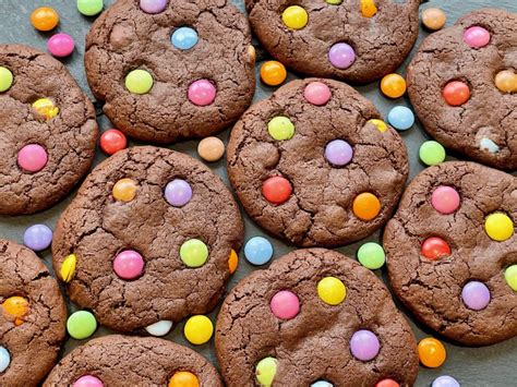 Chocolate Smarties Cookies - ZESHLIFE