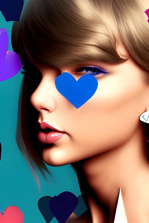 Taylor Swift, lover, album cover, blue, pastel, detail, hearts | Wallpapers.ai
