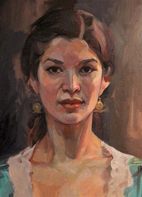 "Aimee" - Gabriel Mark Lipper, oil on canvas {contemporary impressionist art female head woman ...