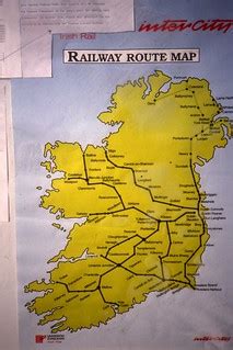 Irish Inter-city Railway Route Map March 1991. | Poster for … | Flickr