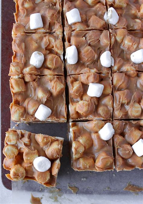 Easy Peanut Butter Marshmallow Squares Recipe