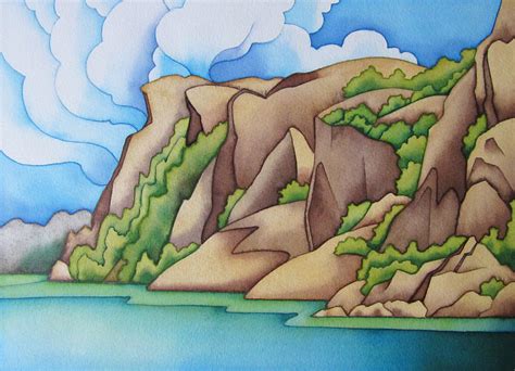 Painting : "Sand Cliffs" (Original art by Joseph Vorgity)