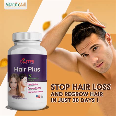 Buy Nutri Botanics Hair Plus - 60 Tablets - Stop Hair Loss In 14 Days ...