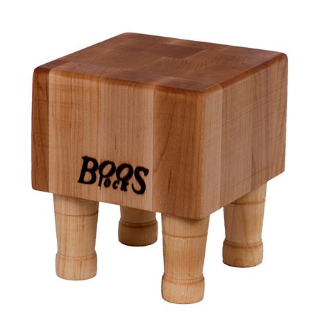 John Boos BoosBlock® 4" Thick Butcher Block Cutting Board with Legs ...