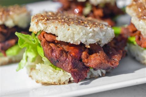 Spicy Bulgogi Korean Barbecue Rice Burgers Recipe :: The Meatwave