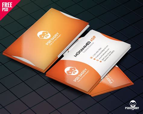 Download] Business Card Design Psd Free | Psddaddy in Download Visiting Card Templates ...