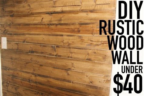 DIY Rustic Wood Wall Under $40 + Tutorial | Faux wood wall, Diy wood wall, Rustic wood walls