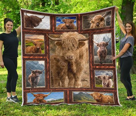 3d Highland Cow Quilt Love Cow Quilt Blanket Perfect Gifts | Etsy