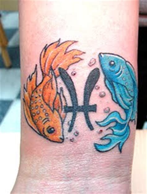 Pisces Tattoos On Wrist | Zodiac Symbol Tattoos