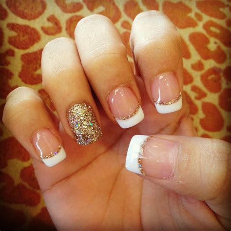 Famous French Nails With Gold Tips 2022 - fsabd42