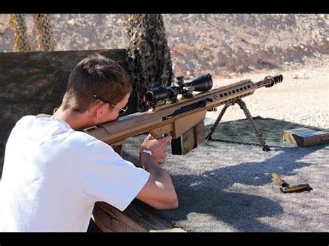 Shooting Las Vegas range: pro gun club _ Barrett M107A1 _ .50 BMG/ 50 ...