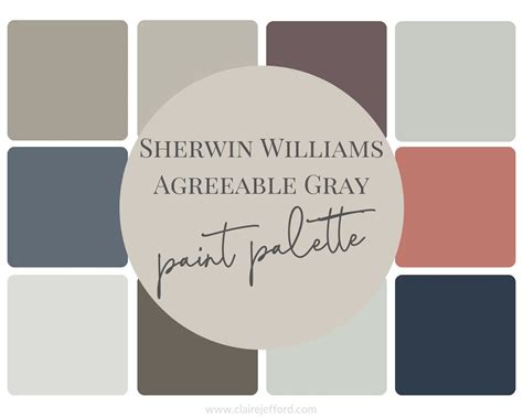 Agreeable Gray Sherwin Williams Interior Paint Color Palette | Etsy | Agreeable gray, Agreeable ...