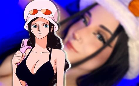 Lauren es Nico Robin de Dressrosa en cosplay de One Piece