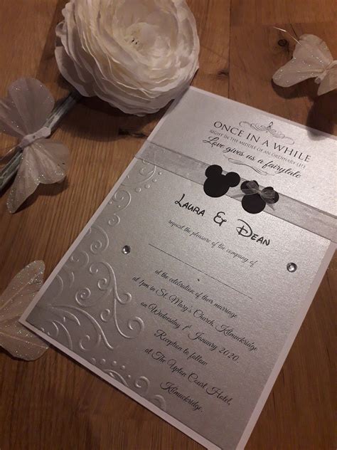 Disney Mickey Minnie Mouse Wedding Invitations, Once in awhile right in ...