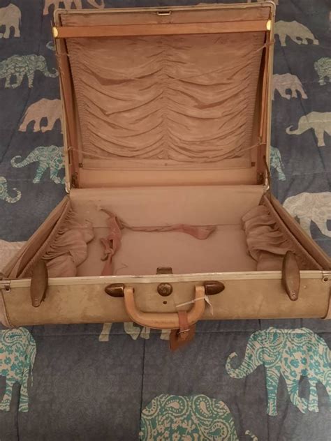 Vintage Samsonite Suitcase in Beige Marble Effect - Etsy