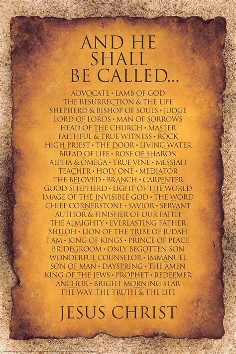 Names of Christ Poster 24x36 - Inspiration Art