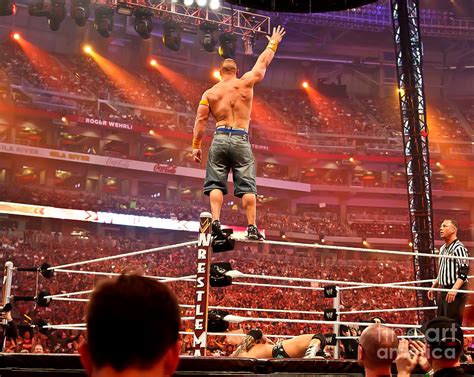 John Cena vs. Batista - Wrestlemania 26 Photograph by Wrestling Photos ...