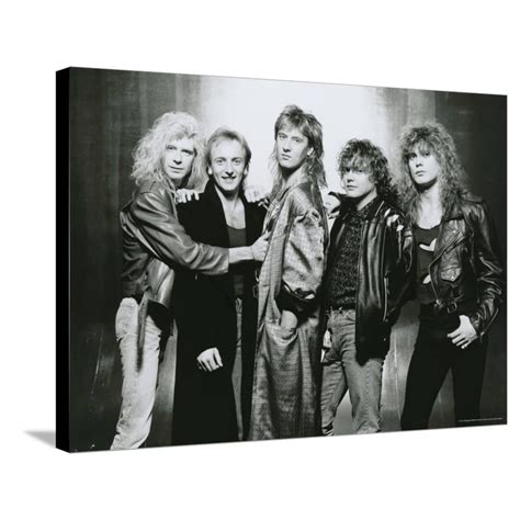 Def Leppard - Hysteria Tour 1987 B&W, Gallery-Wrapped Canvas Print Wall ...