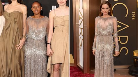 Angelina Jolie's daughter wears 2014 Oscars dress on red carpet - Good Morning America