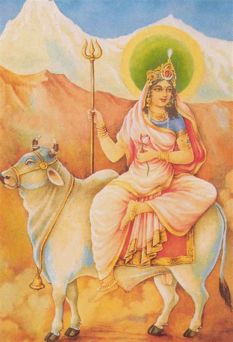 maa shailputri | Hindu art, Durga, Durga goddess