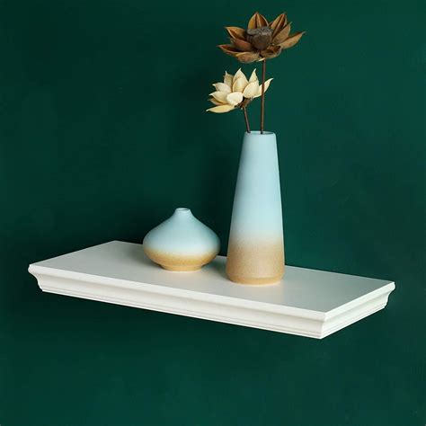 WELLAND 16'' Dover Floating Shelves Wall Mounted Shelf , White ...