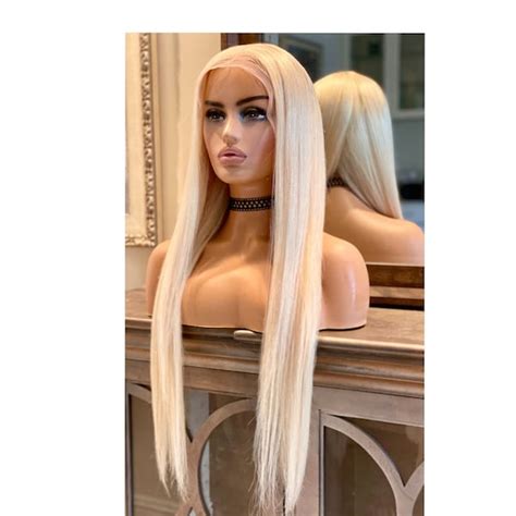 Blonde Human Hair Wigs - Etsy