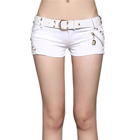 White Shorts Fashion Brand Women Shorts Low Waist Sexy Shorts Female Summer Shorts Thin Slim ...