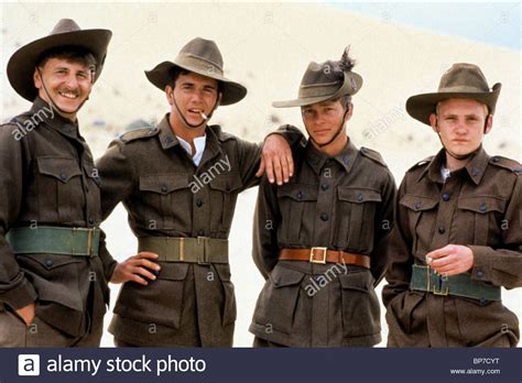 ROBERT GRUB MEL GIBSON MARK LEE DAVID ARGUE GALLIPOLI (1981) - Stock Image | Gallipoli, Mark lee ...