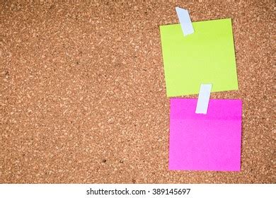 Paper Note On Cork Board Cork Stock Photo 389145697 | Shutterstock