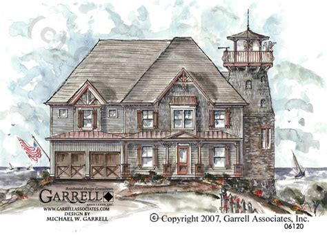 Cedar Point Lighthouse 06120 - Garrell Associates, Inc. | Coastal house plans, Beach house plans ...