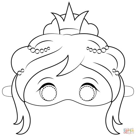 Princess Mask coloring page | Free Printable Coloring Pages