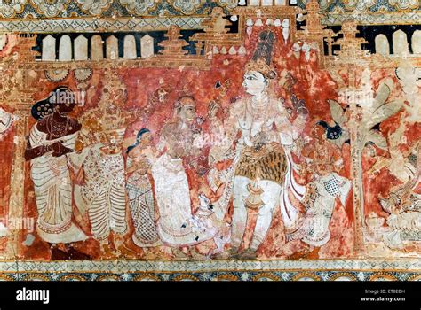 Murals in veerabhadra temple at ; Lepakshi ; Andhra Pradesh ; India Stock Photo - Alamy