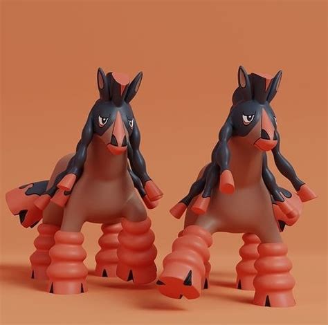 Pokemon - Mudsdale with 2 poses 3D model 3D printable | CGTrader