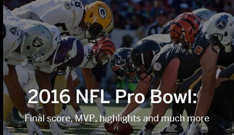 NFL Pro Bowl 2016: Highlights, MVP, final score and more - nj.com