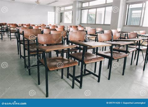 Old Scattered Chairs in the Classroom.Student Chair Stock Photo - Image of learn, knowledge ...