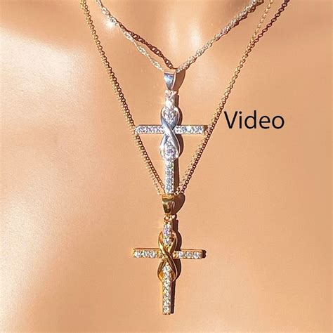 Infinity Cross Necklace - Etsy