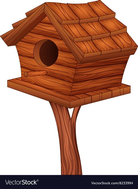 Cartoon of bird house Royalty Free Vector Image