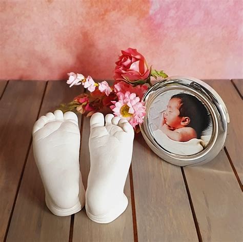 Baby Feet Casting Bundle with Silver Frame - Edinburgh Casting Studio