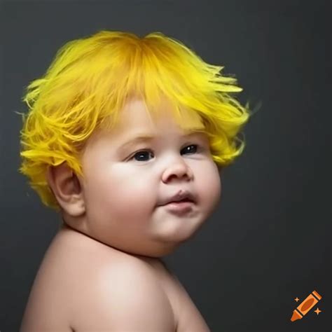 Fat baby boy swimwear yellow hair