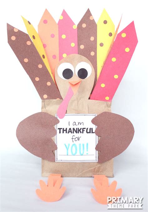 Paper Bag Turkey Craft Template