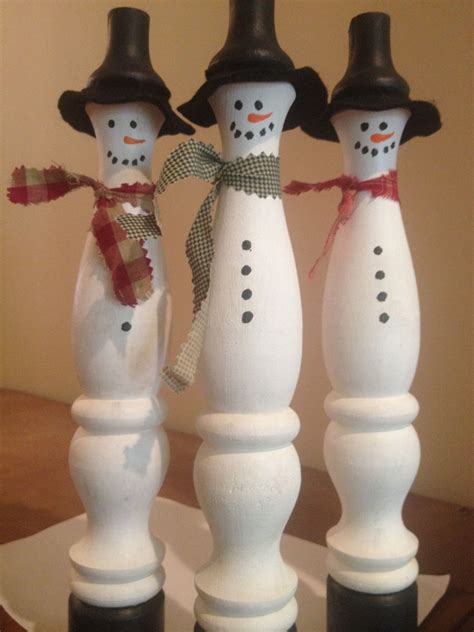 Snowmen spindles!! | Christmas wood crafts, Xmas crafts, Christmas ...