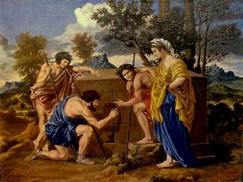 Nicolas Poussin, Et in Arcadia Ego, ca. 1655. Oil on canvas, approx. 2’ 10” x 4’. Louvre, Paris ...