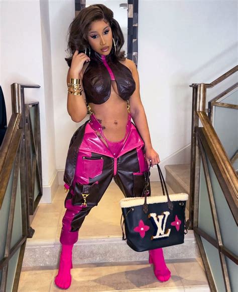 Cardi B Shows Off Abs in Leather Harness, Thong Outfit: Pic | Us Weekly