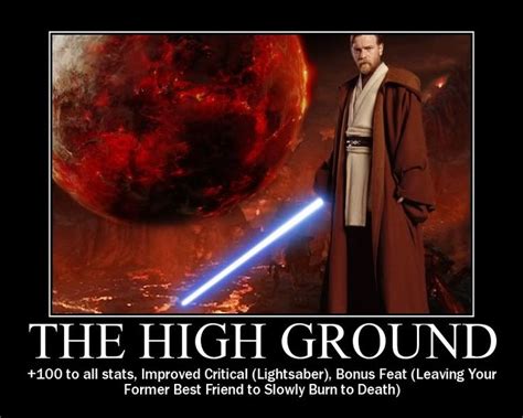 I have the high ground | Star Wars Episode III: Revenge of the Sith in 2020 | Star wars episodes ...