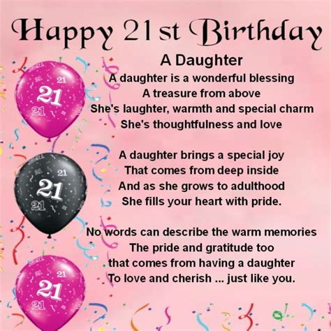 birthday message for 21 year old daughter - Google Search | Happy 21st birthday daughter, 21st ...