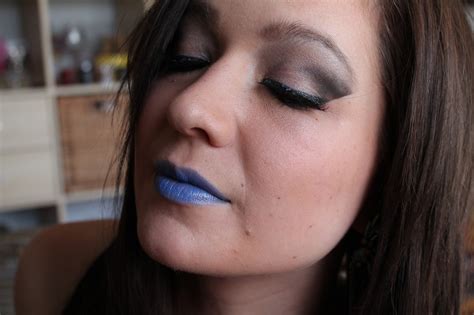 Blue Lipstick and Smokey Eye with Tape YouTube Tutorial - Jersey Girl, Texan Heart